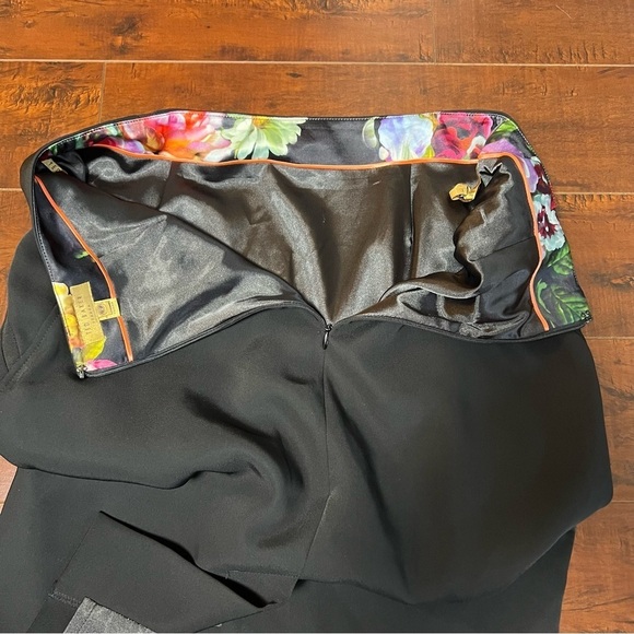 TED BAKER London Pencil Skirt Black Designer Size 2 US Size 6 - Picture 7 of 16